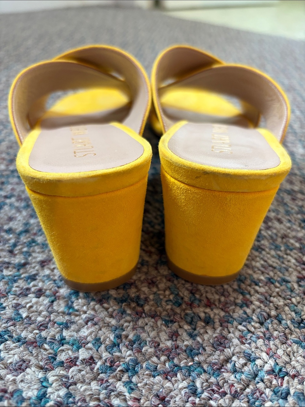 Stuart Weitzman ALETHA 50 SUNFLOWER YELLOW Sandal size 8.5 - Picture 4 of 7